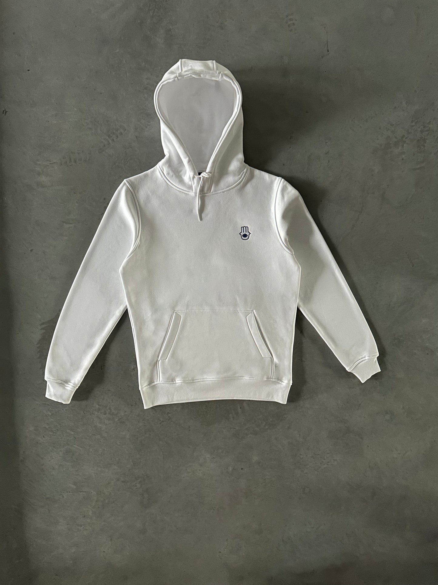 HAMSA LOGO HOODIE - WHITE